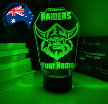 Load image into Gallery viewer, Canberra Raiders Night Light
